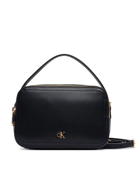 Calvin Klein Torebka Ck Hardware Camera Bag LV04F3678G Czarny. Czarne listonoszki Calvin Klein, bez wzorów, ze skóry, bez dodatków. Za 346,99 zł.
