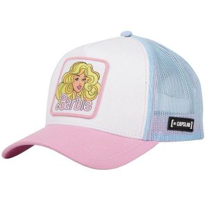 Czapka z daszkiem Capslab Barbie Snapback Trucker - CL/BA1/2/CT/BA17. Białe czapki CapsLab, bez wzorów, sportowe. Za 109,00 zł.