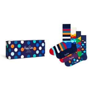 Skarpetki Happy Socks Multi-color Kolorowe Giftbox 4-pack. Skarpetki Happy Socks, bez wzorów. W wyprzedaży za 158,90 zł.