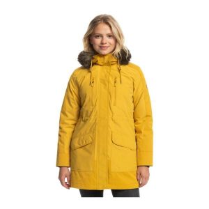 Kurtka przeciwdeszczowa damska Roxy Convertible Waterproof 3in1 parka. Żółte kurtki Roxy, na jesień, s, bez wzorów, z poliesteru, bez kaptura. W wyprzedaży za 538,49 zł.