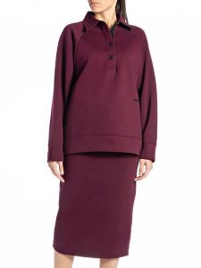 Replay Bluza w kolorze bordowym rozmiar: M. Czerwone bluzy Replay, m, bez wzorów, z bawełny, bez kaptura. Za 242,13 zł.