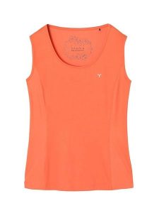TATUUM Top w kolorze pomarańczowym rozmiar: XL. Pomarańczowe topy Tatuum, xl, z aplikacjami, bez kołnierzyka, bez ramiączek. Za 52,79 zł.
