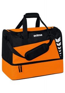 Torba sportowa z dolną przegrodą Erima Six Wings. Brązowe torby podróżne i sportowe Erima, bez wzorów, z poliesteru, na ramię. Za 119,99 zł.