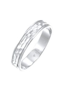 Elli PREMIUM Damska obrączka Para Partner Ślub ze strukturą w srebrze 925 Sterling Silver Pierścionki 1 ct Damski. Szare pierścionki Elli PREMIUM, srebrne. Za 228,64 zł.