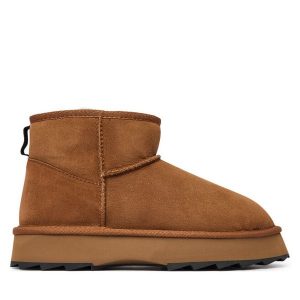 Śniegowce EMU Australia. Brązowe buty zimowe EMU Australia, bez obcasa, bez zapięcia. Za 689,99 zł.