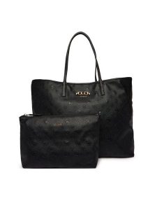 Guess Torebka Victtoria HWPD95 14290 Czarny. Czarne shopper bag Guess, z aplikacjami, ze skóry, bez dodatków. Za 719,99 zł.