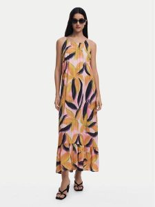 Desigual Sukienka letnia Limoges 25SWVW12 Kolorowy Regular Fit. Kombinezony Desigual, na lato, xl, bez wzorów, z syntetyku, bez kołnierzyka, bez ramiączek. Za 319,99 zł.