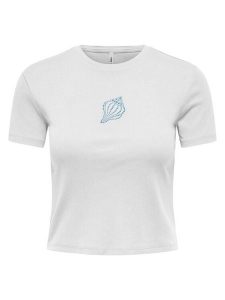 ONLY T-Shirt Kira 15346419 Biały Regular Fit. Białe t-shirty ONLY, s, bez wzorów, z bawełny, bez kołnierzyka, bez ramiączek. Za 64,99 zł.