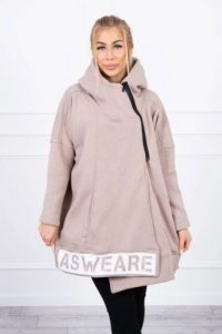 Bluza ocieplana z suwakiem beżowa. Brązowe bluzy KESI, l, bez wzorów, z bawełny, bez kaptura. Za 278,10 zł.