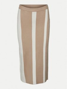 Vero Moda Spódnica ołówkowa Gold New Art 10311360 Beżowy Slim Fit. Brązowe spódnice Vero Moda, l, bez wzorów, z syntetyku. Za 79,99 zł.