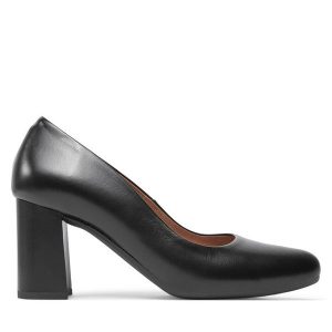 Czółenka R.Polański. Czarne czółenka R.Polański, bez wzorów, bez obcasa, bez zapięcia. Za 499,99 zł.