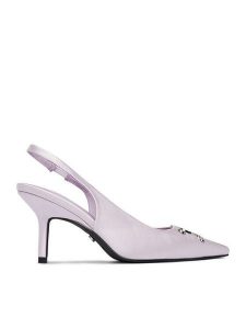 Juicy Couture Szpilki CEO-259-133-01 Fioletowy. Fioletowe szpilki Juicy Couture, bez wzorów, z materiału, bez obcasa. Za 229,99 zł.