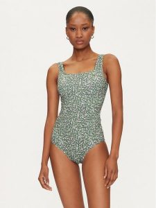 Lacoste Strój kąpielowy MF9608 Zielony. Zielone stroje jednoczęściowe Lacoste, bez wzorów, z syntetyku. Za 259,99 zł.