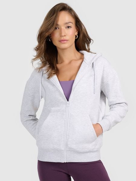 4F Bluza dresowa rozpinana z kapturem damska - szara XS. Szare bluzy 4f, uniwersalny, bez wzorów, z dresówki, z kapturem. Za 159,99 zł.