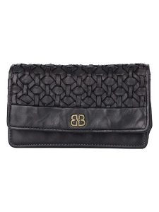 Bellicci Skórzany portfel "Perla" w kolorze czarnym - 17,5 x 10 x 3 cm rozmiar: onesize. Czarne portfele Bellicci, bez wzorów, z materiału. Za 147,91 zł.