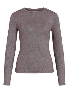 Vila Koszulka "Vicatera" w kolorze jasnobrązowym rozmiar: S. Brązowe bluzki Vila, s, bez wzorów, bez kołnierzyka, bez ramiączek. Za 74,28 zł.