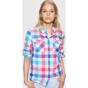 Koszula w kratę - Niebieski. Koszule marki Cropp. W wyprzedaży za 29,99 zł.