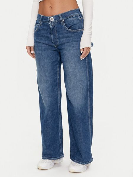 Replay Jeansy WA526 .000.773 761 Granatowy Wide Leg. Niebieskie jeansy Replay, bez wzorów, z bawełny. Za 509,99 zł.