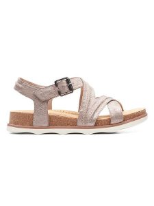 Clarks Sandały w kolorze jasnoróżowym rozmiar: 37,5. Różowe sandały Clarks, bez wzorów, bez obcasa, bez zapięcia. Za 162,45 zł.