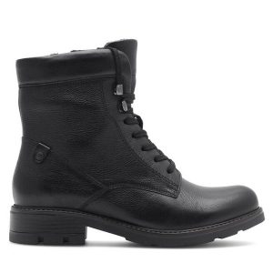 Trapery Go Soft. Czarne buty zimowe Go Soft, bez obcasa, bez zapięcia. Za 249,99 zł.