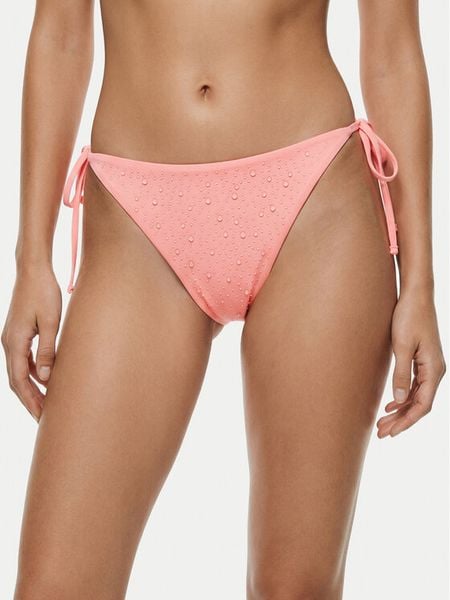 Guess Dół od bikini E6GO21 MC040 Różowy. Czerwone bikini Guess, z aplikacjami, z syntetyku. Za 282,99 zł.