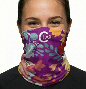 LEKKI KOMIN WIELOKOLOROWY UNISEX FLORA. Brązowe szaliki C-LAB, bez wzorów, z materiału. Za 104,50 zł.