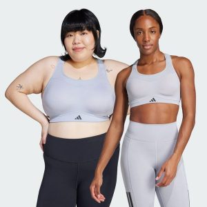 Biustonosz TLRD Impact Training High Support. Szare biustonosze sportowe ADIDAS, bez wzorów, z materiału. Za 279,00 zł.