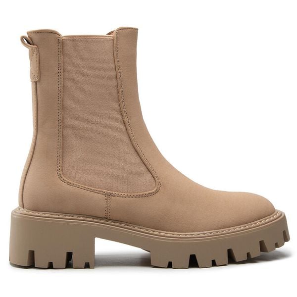 Sztyblety ONLY Shoes. Brązowe botki ONLY SHOES, bez wzorów, bez obcasa, na płaskiej podeszwie, bez zapięcia. Za 179,99 zł.