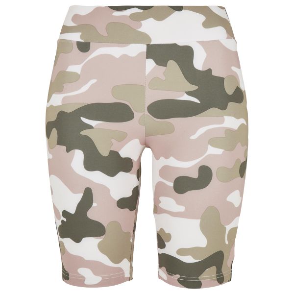 Spodenki kolarskie dla kobiet Urban Classics high waist camouflage tech. Czerwone szorty Urban Classics, bez wzorów, z podwyższonym stanem. Za 142,50 zł.