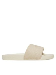 Calvin Klein Jeans Klapki Slide Monogram Wn YW0YW01835 Écru. Klapki Calvin Klein Jeans, bez wzorów, z jeansu, bez obcasa. Za 99,99 zł.