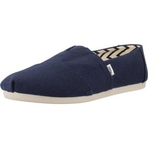 Sandały TOMS 10017660T Niebieski. Niebieskie buty trekkingowe Toms, bez wzorów, z tkaniny, bez obcasa, bez zapięcia. W wyprzedaży za 209,00 zł.