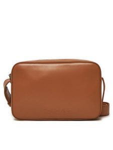 Calvin Klein Torebka K60K612555 Brązowy. Brązowe listonoszki Calvin Klein, bez wzorów, ze skóry, bez dodatków. Za 209,99 zł.