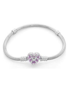 CHARM'S Srebrna bransoletka z cyrkonią rozmiar: onesize. Szare bransoletki CHARM'S, z cyrkonią, srebrne. Za 382,89 zł.