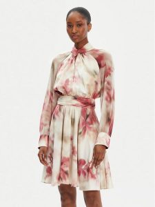 Marciano Guess Sukienka koktajlowa 5GGK19 7099Z Beżowy Regular Fit. Brązowe sukienki Marciano Guess, z aplikacjami, z syntetyku, wizytowe, bez kołnierzyka, bez ramiączek. Za 649,99 zł.