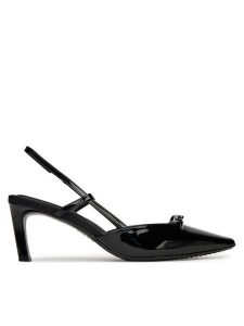 DKNY Czółenka K1568500 Czarny. Czarne czółenka DKNY, bez wzorów, ze skóry, bez obcasa, bez zapięcia. Za 409,99 zł.