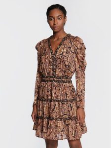 Liu Jo Sukienka codzienna WF2526 T3260 Brązowy Regular Fit. Brązowe kombinezony Liu Jo, na co dzień, bez wzorów, z syntetyku, bez kołnierzyka, bez ramiączek, proste. Za 619,00 zł.