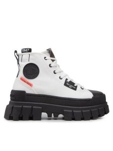 Palladium Trapery Revolt Hi Tx 97242-116-M Biały. Białe buty zimowe Palladium, z materiału, bez obcasa, bez zapięcia. Za 459,99 zł.