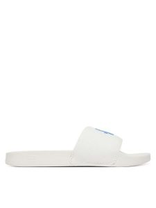 Tommy Hilfiger Klapki Th Script Pool Slide FW0FW09286 Biały. Białe klapki TOMMY HILFIGER, bez wzorów, z materiału, bez obcasa. Za 169,99 zł.