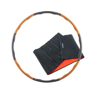 Pack Składane Koło Hula Hoop z Piankowym Pokryciem i Wyszczuplający Pas Sportowy. Brązowe rajstopy i pończochy InnovaGoods, bez wzorów, z materiału. Za 139,54 zł.