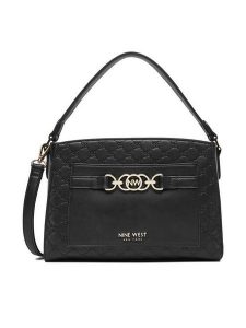 Nine West Torebka CEO-LUNA-III-H242046 Czarny. Czarne torebki klasyczne Nine West, bez wzorów, z materiału, bez dodatków. Za 199,99 zł.