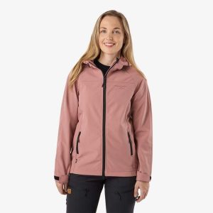 Kurtka softshell Turystyka Damska Swedemount Stryn Softshell oddychająca. Czerwone kurtki SWEDEMOUNT, bez wzorów, z softshellu, bez kaptura. Za 249,99 zł.