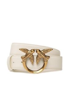 Pinko Pasek Damski Love Berry H3 Belt PE 23 PLT01 100125 A0F1 Biały. Białe paski Pinko, bez wzorów, ze skóry. Za 289,99 zł.