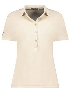 Geographical Norway Koszulka polo "Kars" w kolorze beżowym rozmiar: L. Brązowe bluzki Geographical Norway, l, bez wzorów, z bawełny, bez kołnierzyka, bez ramiączek. Za 79,03 zł.
