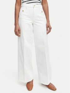 Tommy Hilfiger Jeansy 70s WW0WW48576 Biały Wide Leg. Białe jeansy TOMMY HILFIGER, bez wzorów, z bawełny. Za 649,99 zł.