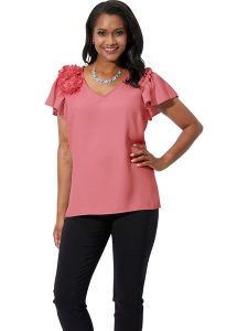 WITT WEIDEN Bluzka w kolorze jasnoróżowym rozmiar: 52. Różowe bluzki WITT WEIDEN, z aplikacjami, bez kołnierzyka, bez ramiączek. Za 92,86 zł.