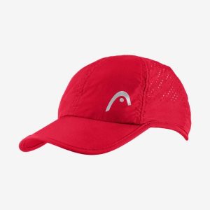 Czapka tenisowa Head Pro Player Cap czerwona. Czerwone czapki Head, bez wzorów, z materiału. Za 93,50 zł.