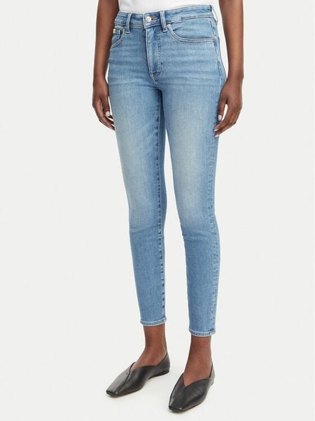Calvin Klein Jeans Jeansy LV047F489G Niebieski Skinny Fit. Niebieskie jeansy Calvin Klein Jeans, bez wzorów, z bawełny. Za 319,99 zł.