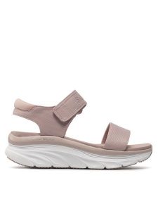 Skechers Sandały New Block 119226/BLSH Różowy. Czerwone sandały Skechers, bez wzorów, z materiału, bez obcasa, na koturnie, bez zapięcia. Za 199,99 zł.