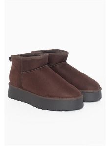 ISLAND BOOT Botki zimowe "Miley" w kolorze brązowym rozmiar: 37. Brązowe botki Island Boot, na zimę, bez wzorów, z materiału, bez obcasa, bez zapięcia. Za 194,95 zł.