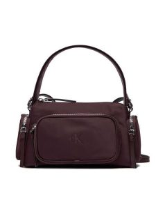 Calvin Klein Torebka Pocket Nylon Bag W/ Strap LV04F3132G Bordowy. Czerwone torebki klasyczne Calvin Klein, bez wzorów, z materiału, bez dodatków. Za 379,99 zł.